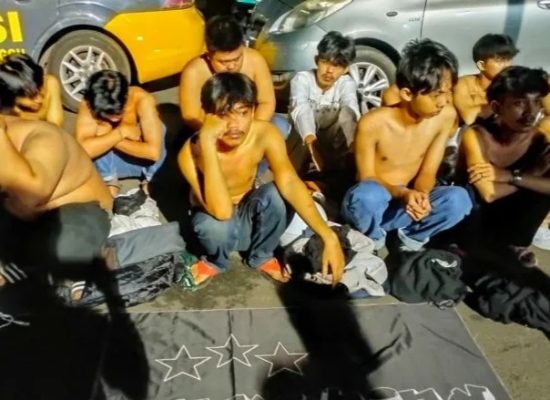 Ratusan Anggota Geng Motor Jakarta Allstar Tertungkuk Digelandang Polisi