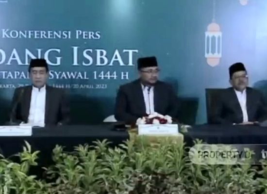 Sidang Isbat Tetapkan 1 Syawal 1444 Hijriah Jatuh pada Sabtu 22 April 2023