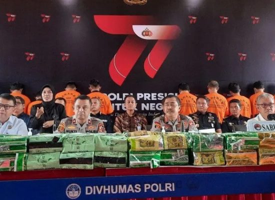 Bareskrim Gagalkan Peredaran hampir Setengah Ton Sabu Selama Juni