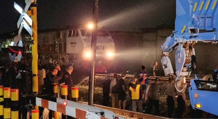 Lintasan Rel Lokasi Kecelakaan KA Brantas Sudah Bisa Dilalui