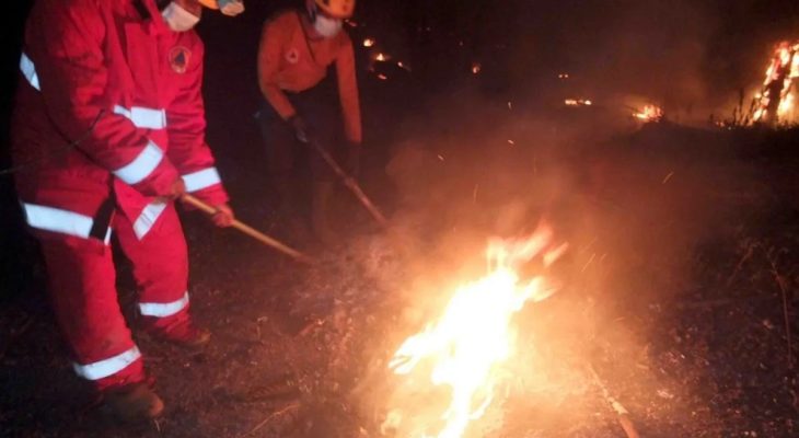 Kawasan Sisi Barat Lereng Gunung Raung Jawa Timur Terbakar