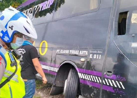 Usai Patroli PAM Nataru, Serda Syaiful Tewas Ditabrak Bus Eldivo