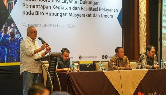 Sesmenpora RI Buka Rakor Biro Humas dan Umum, Bertekad Tingkatkan Prestasi