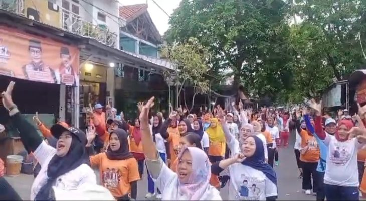 Ratusan Warga Ikuti Senam Bersama dan Bazar Murah Relawan Pa Doel