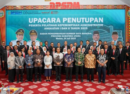 Tutup Pelatihan Kepemimpinan Administrator, Sekda Sumut Ajak ASN Jadi Motor Perubahan Pelayanan Publik
