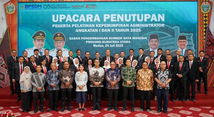 Tutup Pelatihan Kepemimpinan Administrator, Sekda Sumut Ajak ASN Jadi Motor Perubahan Pelayanan Publik