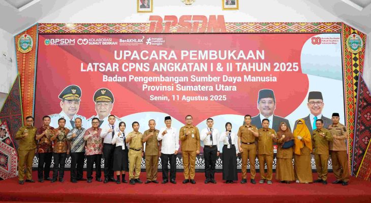 BPSDM Sumut Resmi Buka Latsar CPNS Angkatan I dan II 2025, Bekali ASN Muda dengan Integritas dan Profesionalisme