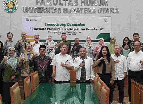 Bahas Penguatan Partai Politik, FH USU Gelar FGD Bersama Akademisi dan Jurnalis